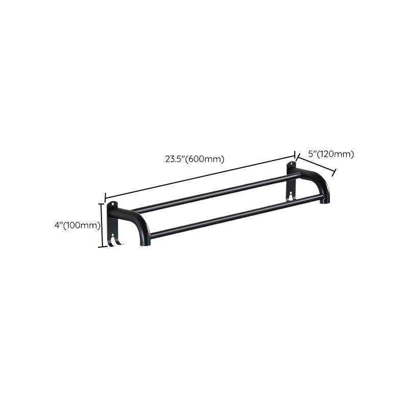 Rynx | Modern Bathroom Accessories Black Paper Holder Bathroom Shelf Bathroom Accessory Set