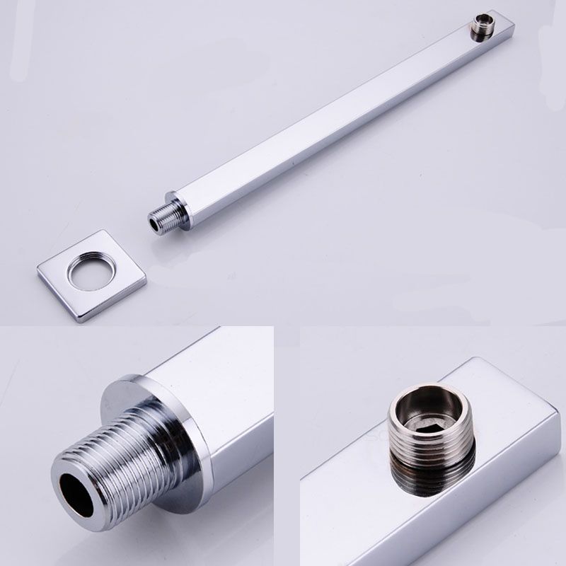 Rynx | Modern square fixed shower head with shower arm Wall-mounted shower head made of stainless steel