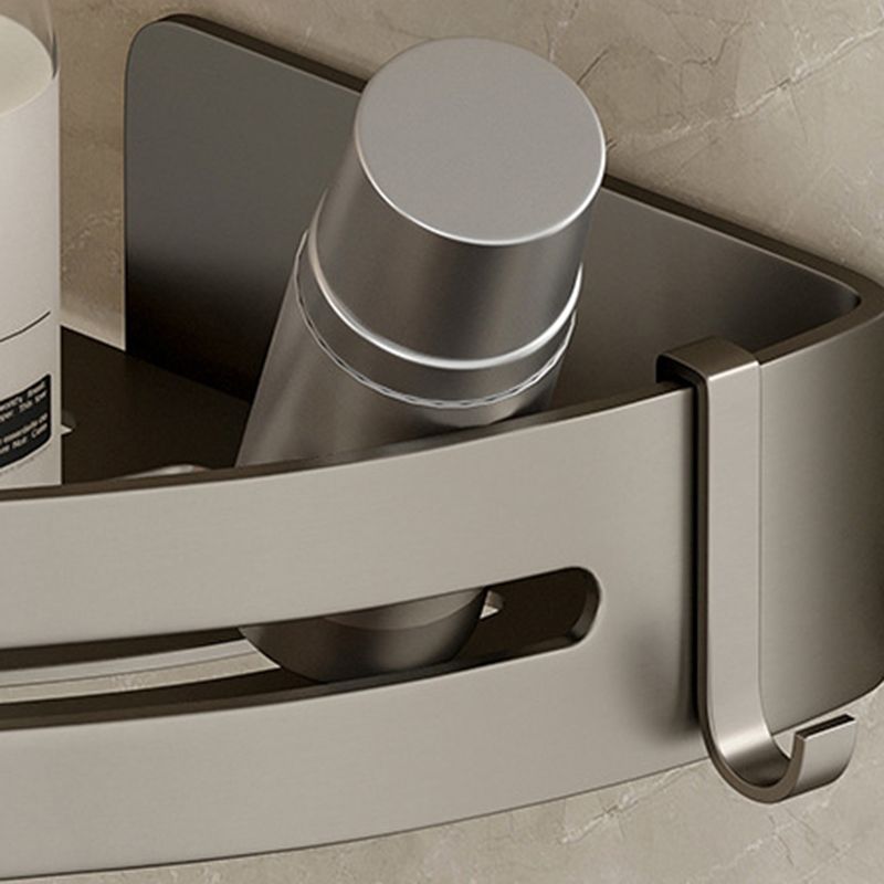 Rynx | Contemporary Aluminum Bathroom Accessory Set Grey Bath Shelf