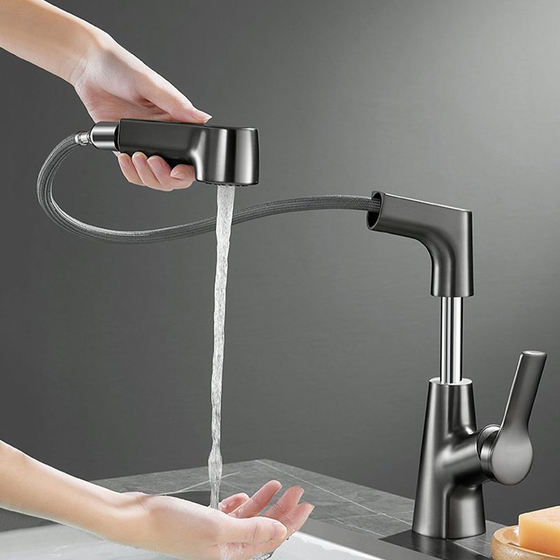 Rynx | 1-handle brushed nickel widespread faucet Single-hole bathroom vessel faucet with brass