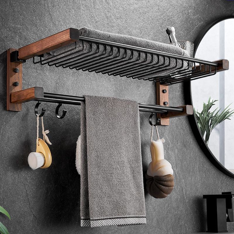 Rynx | Modern black bathroom set bathroom shelf towel bar bathroom accessories set