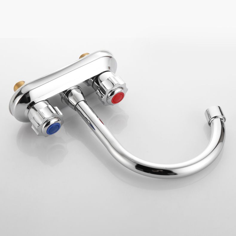 Rynx | 2-handle brass bathroom faucet modern high arch central crane