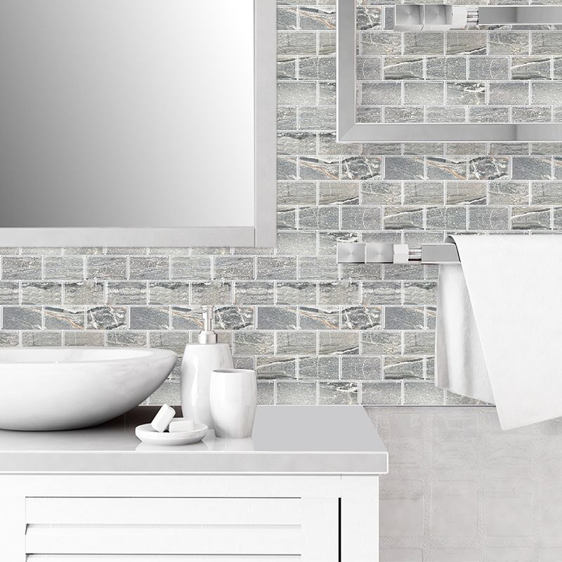 Rynx | Peel and Stick Tiles Subway Rectangle Waterproof PVC Tile-Peel & Stick for the Kitchen 10-Pack