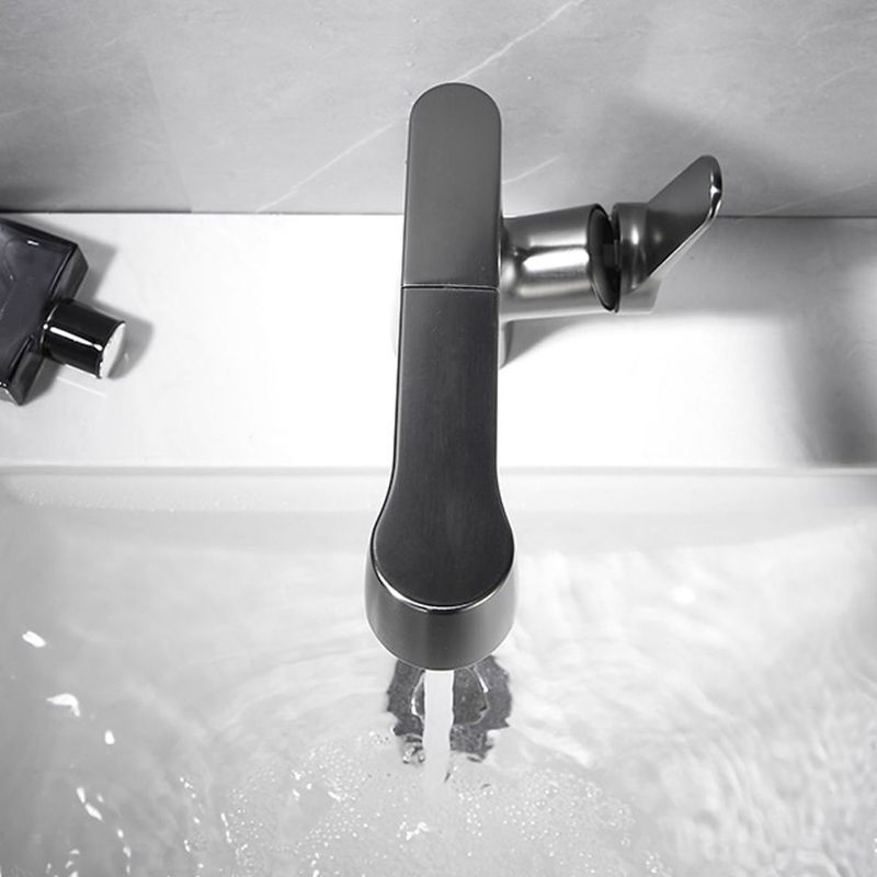 Rynx | 1-handle brushed nickel widespread faucet Single-hole bathroom vessel faucet with brass