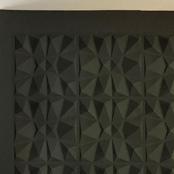 Rynx | Modern Zinc Back Wall Panel Smooth Upholstered Wall Ceiling in Black and White