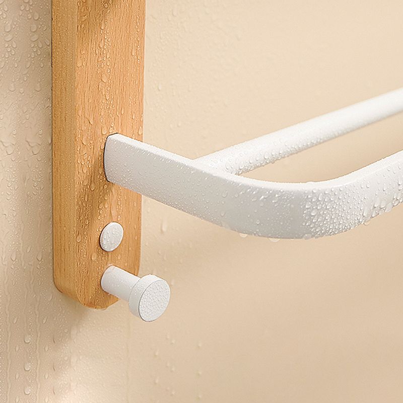 Rynx | Aluminium and Wood Bath Accessories Set White Bathroom Accessories Kit