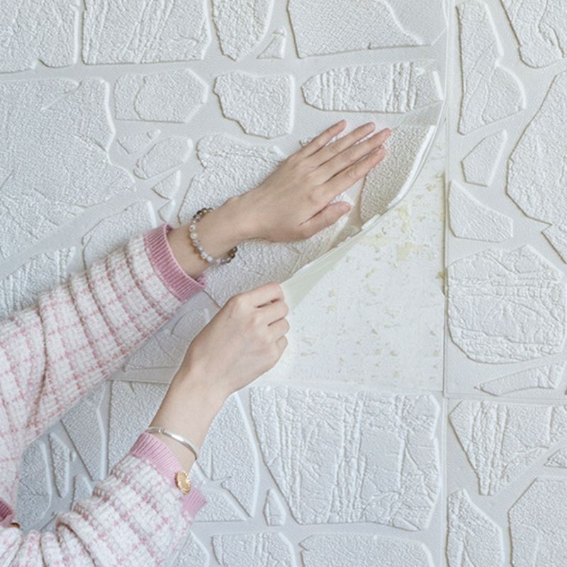 Rynx | Modern Pearl Wainscoting PVC Wall Access Panel Peel and Stick Wall Tile for Bedroom