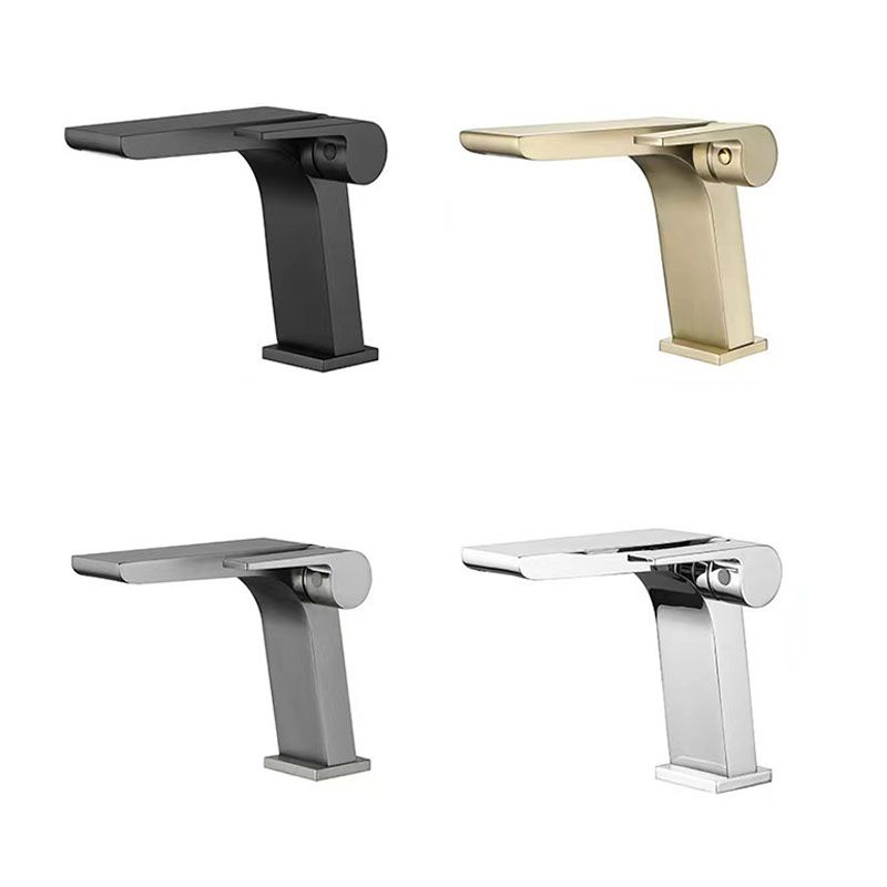 Rynx | Modern Faucet Brass Lever Waterfall Spout Sink Faucet