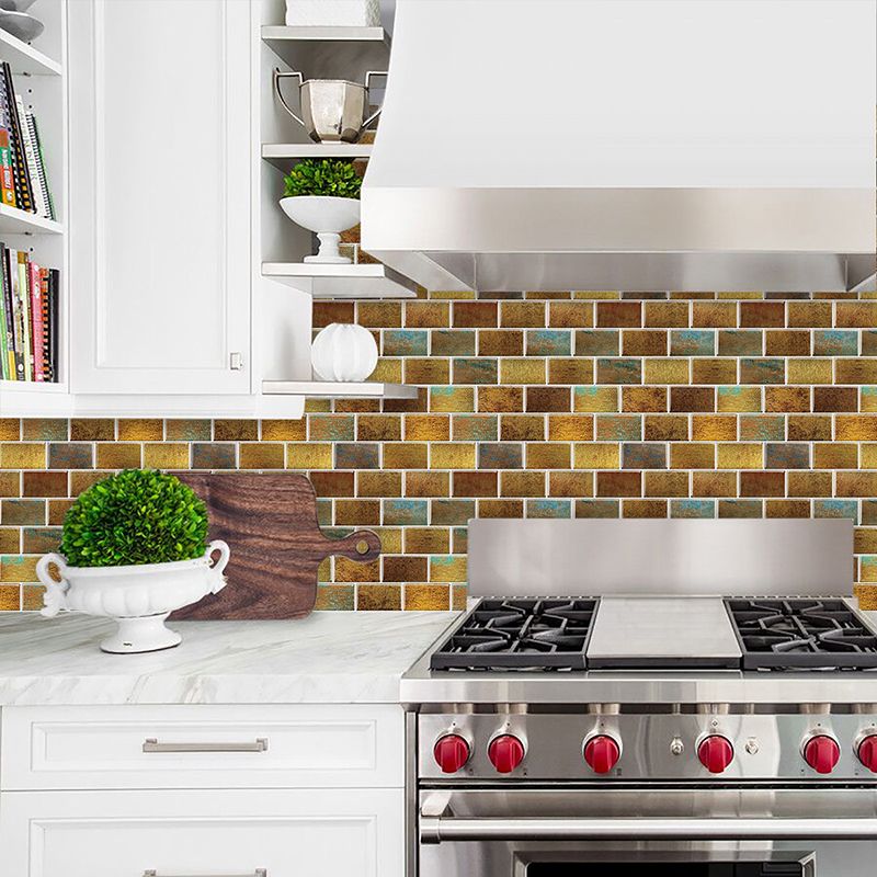 Rynx | Peel and Stick Tiles Subway Rectangle Waterproof PVC Tile-Peel & Stick for the Kitchen 10-Pack