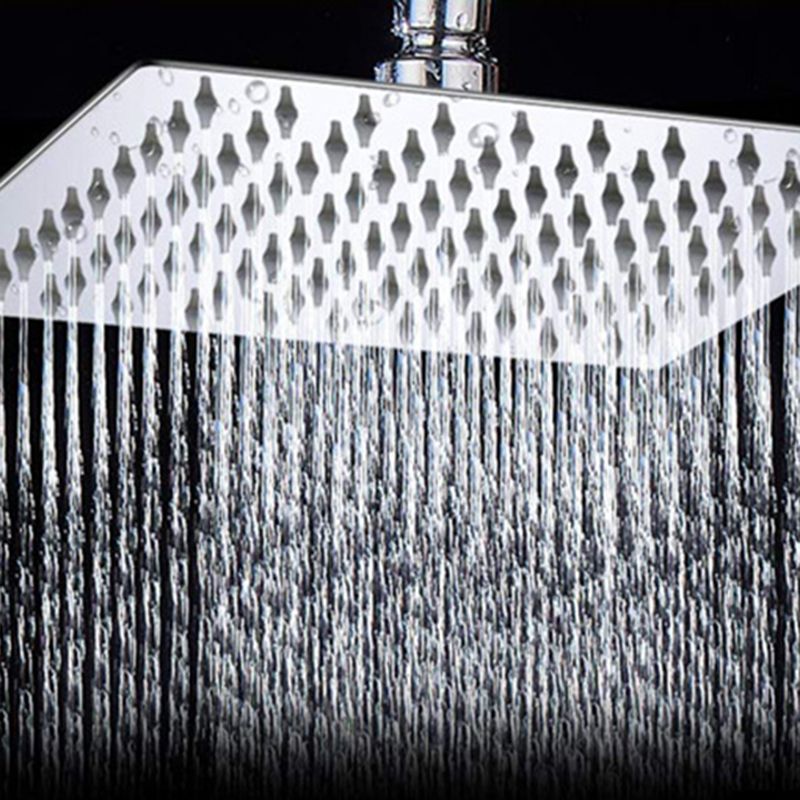 Rynx | Modern Style Dual Showerhead 9-Spray Silver Wall-Mounted Showerhead