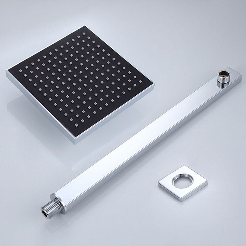 Rynx | Modern square fixed shower head with shower arm Wall-mounted shower head made of stainless steel