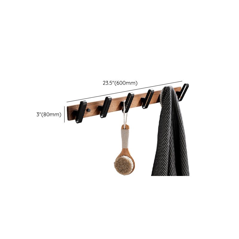 Rynx | Wood and Aluminum Bath Accessory Set Black Bathroom Accessory Kit