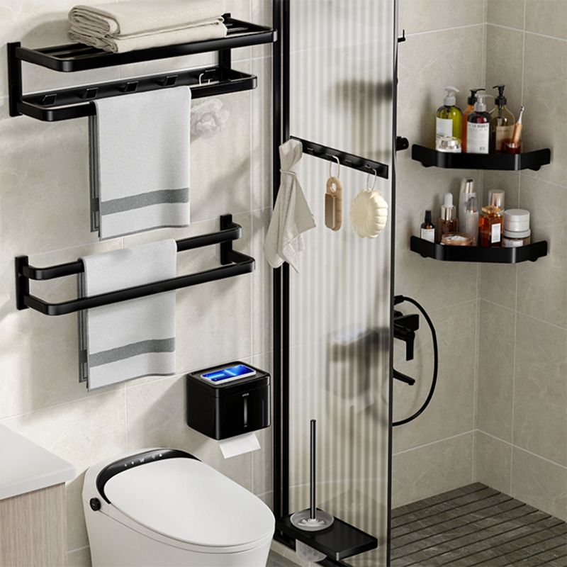 Rynx | Modern Bathroom Set Towel Bar Paper Holder Black Bathroom Accessory Set