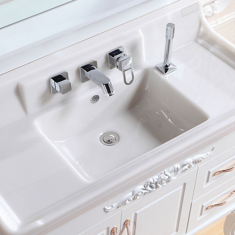Rynx | Wall Mounted Faucet Brass Lever Handle Bathroom Faucet Hand Shower