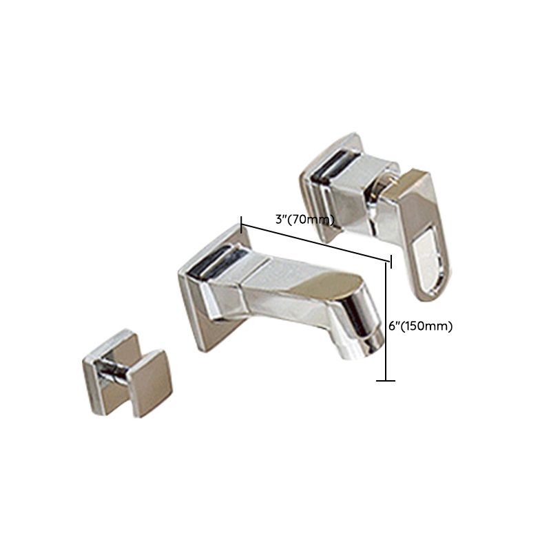 Rynx | Wall Mounted Faucet Brass Lever Handle Bathroom Faucet Hand Shower
