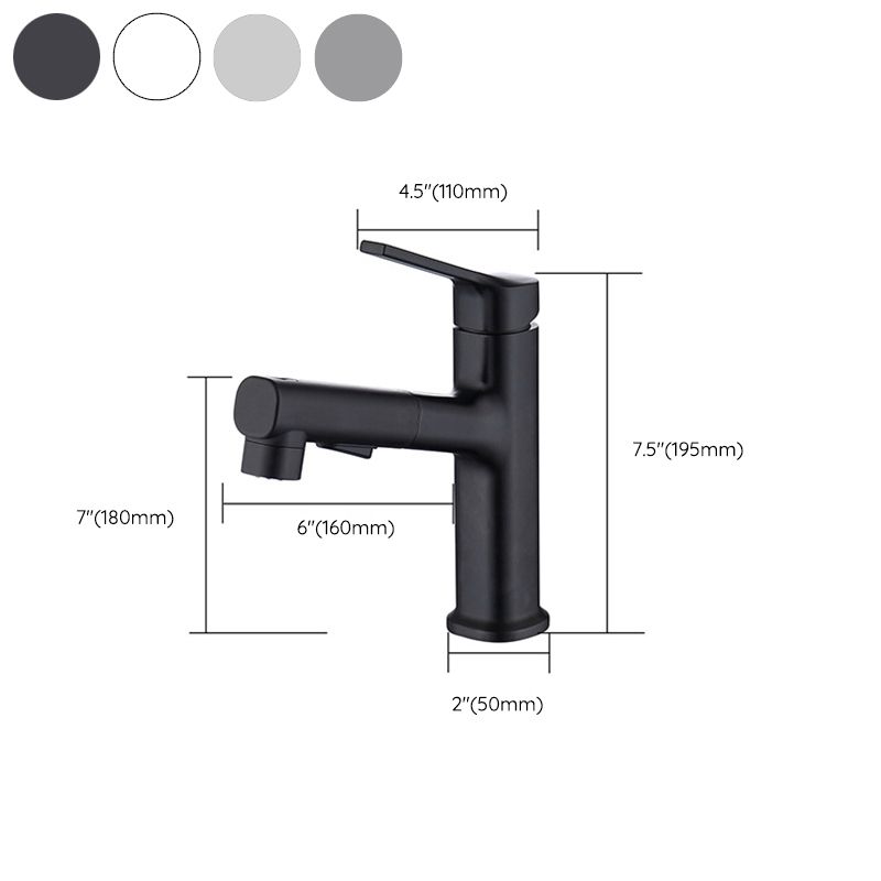 Rynx | Round Vessel Sink Bathroom Faucet Simple Style Faucet with Brass Material