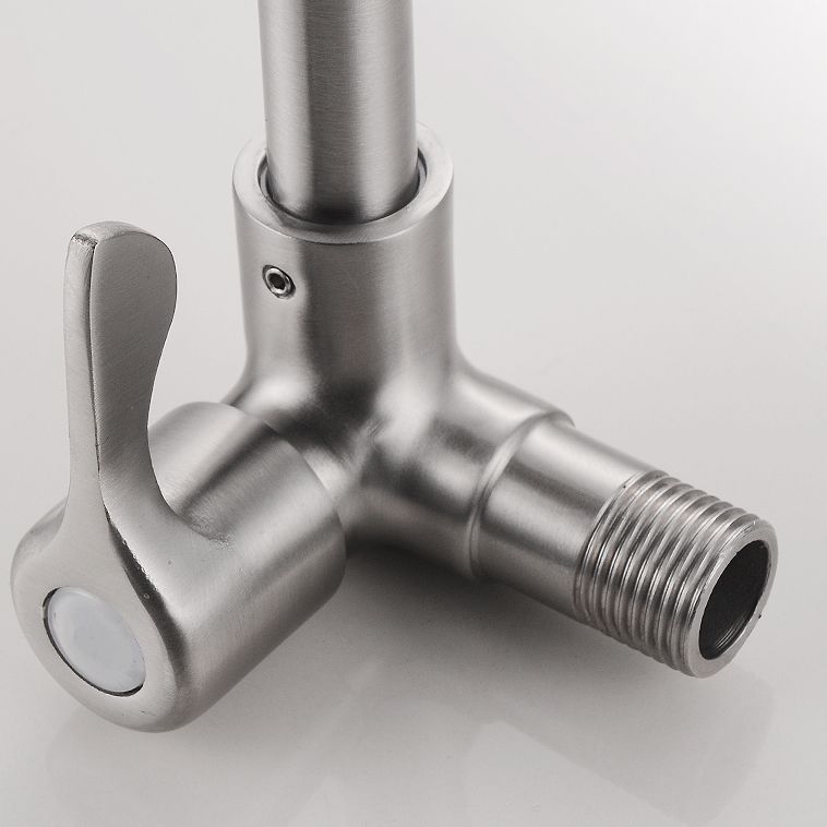 Rynx | Modern Bridge Water Faucet 304 Stainless Steel Knob Handle Swivel Spout Wall Mounted Faucet