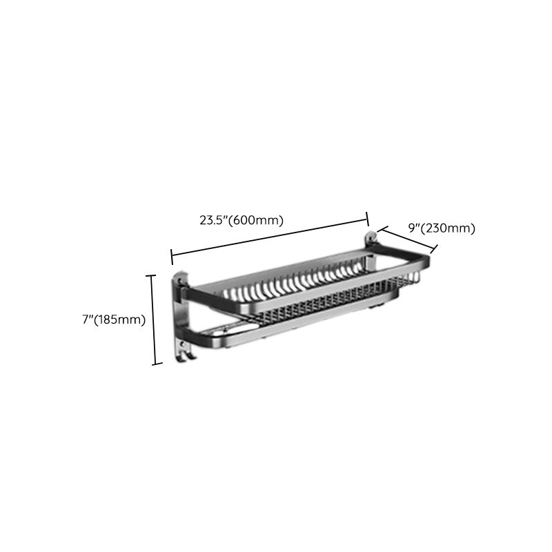 Rynx | Modern gray bathroom accessory set bathroom shelf bath hardware set
