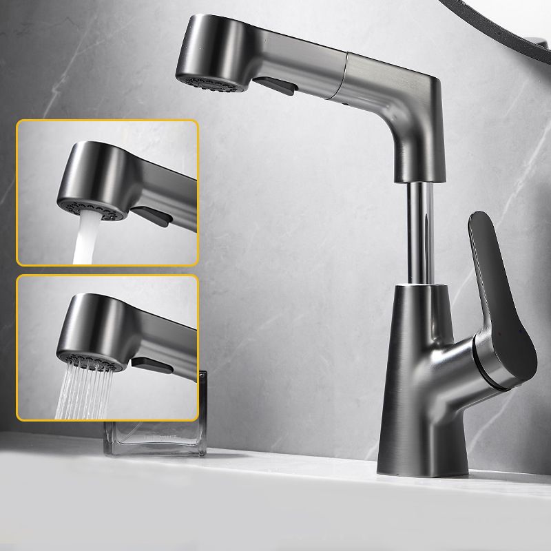 Rynx | 1-handle brushed nickel widespread faucet Single-hole bathroom vessel faucet with brass