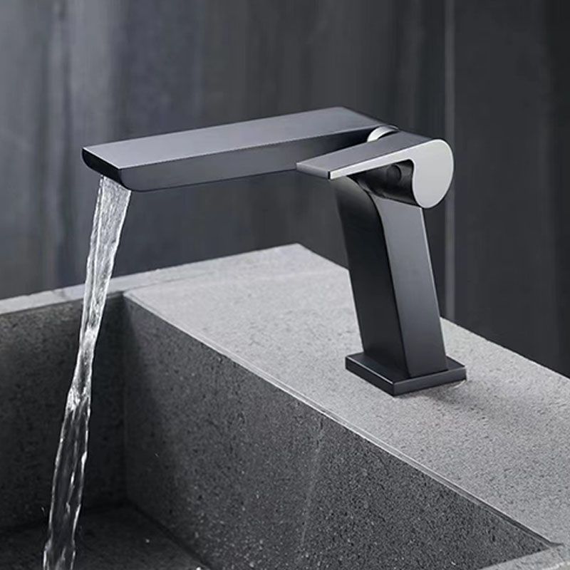 Rynx | Modern Faucet Brass Lever Waterfall Spout Sink Faucet
