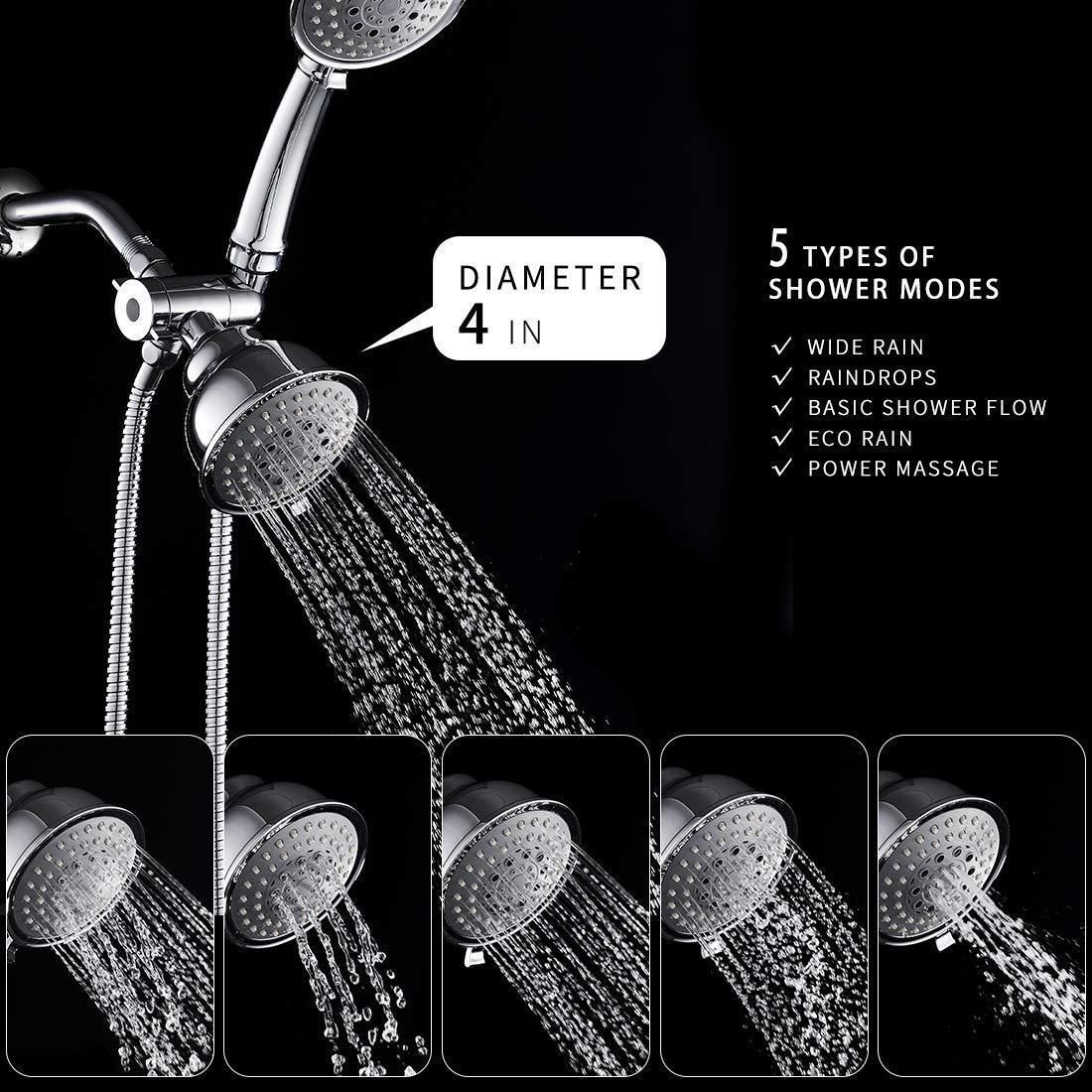 Rynx | Traditional Dual Shower Heads Home Metal Round Shape Dual Shower