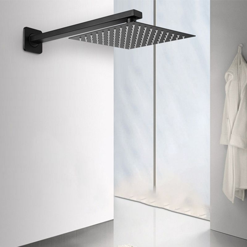 Rynx | Square and Round Shower Head made of Stainless Steel, Fixed Mounted Ceiling Shower Head in Black