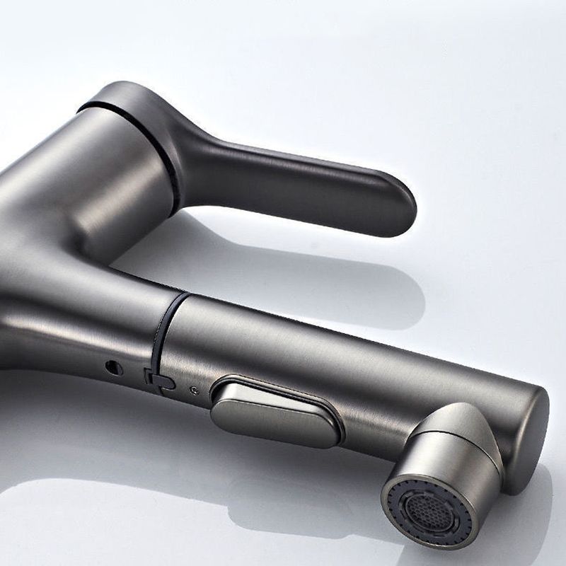 Rynx | Extendable simple bathroom sink faucet 1 hole single lever faucet