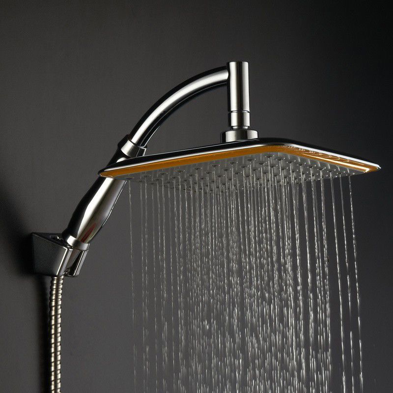 Rynx | Modern Square Showerhead Combo Chrome Rainfall Showerhead