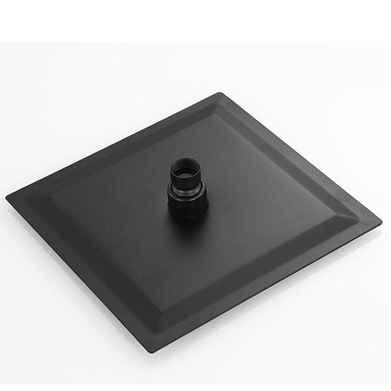 Rynx | Square and Round Shower Head made of Stainless Steel, Fixed Mounted Ceiling Shower Head in Black