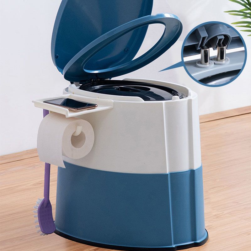 Rynx | Modern Flush Toilet Plastic Round Floor Mounted Toilet Bowl for Bathroom