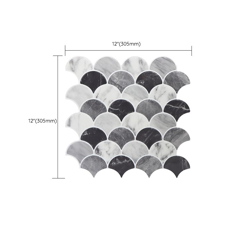 Rynx | Modern Peel and Stick Tiles PVC Fish Scales Peel and Stick Trim