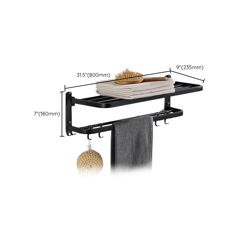 Rynx | Modern Bathroom Accessories Black Paper Holder Bathroom Shelf Bathroom Accessory Set