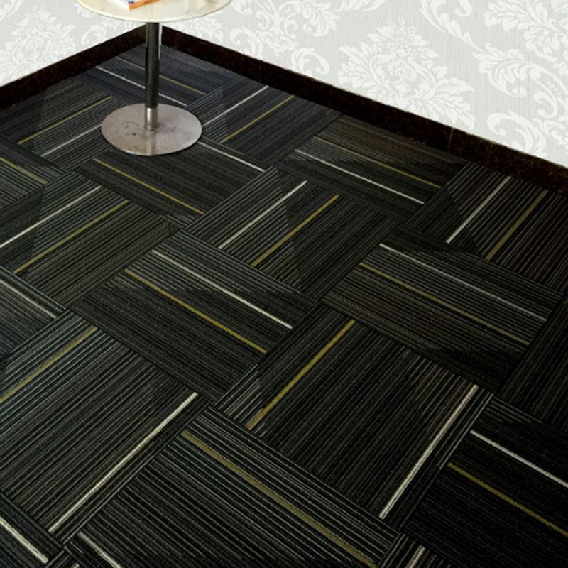Rynx | Dark Color Level Loop Carpet Tile Non-Slip Self-Adhesive Indoor Office Carpet Tiles