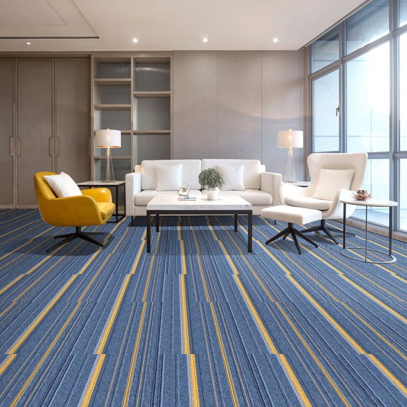 Rynx | Dark Color Level Loop Carpet Tile Non-Slip Self-Adhesive Indoor Office Carpet Tiles