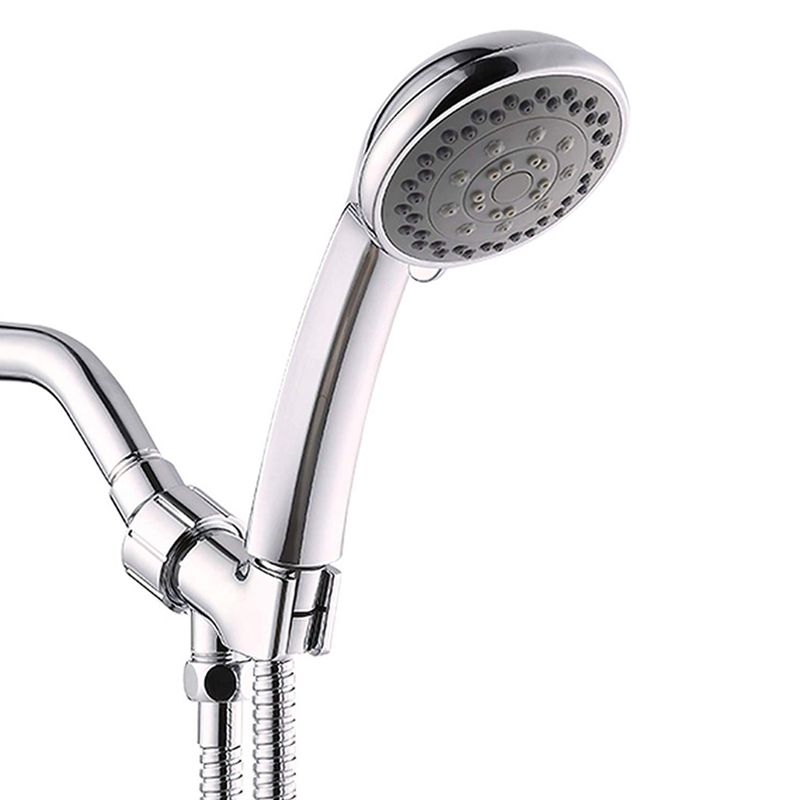 Rynx | Round Handheld Showerhead in Silver Leak-Resistant Wall-Mounted Showerhead