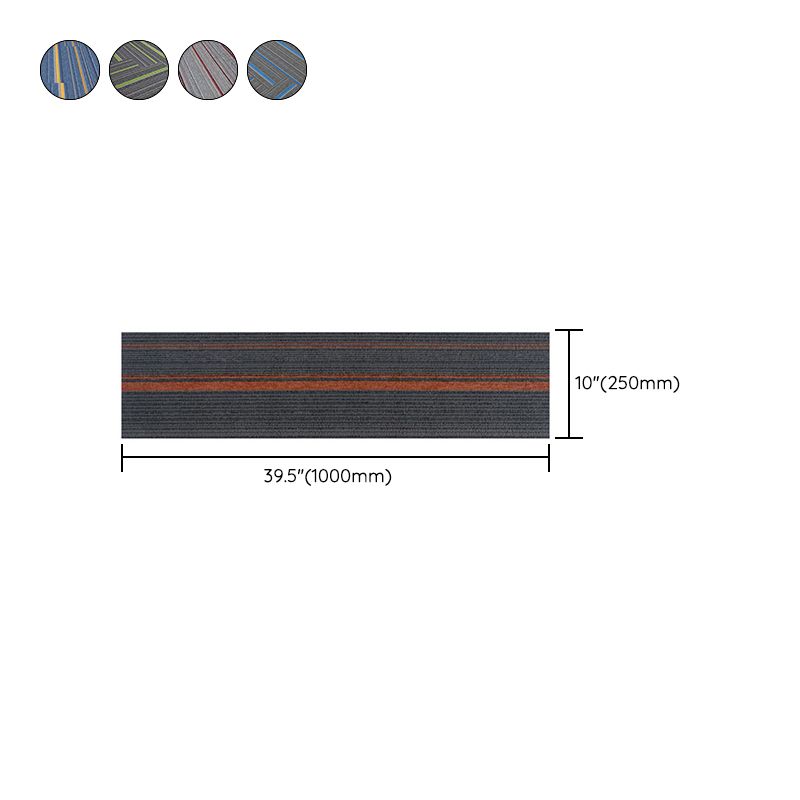 Rynx | Dark Color Level Loop Carpet Tile Non-Slip Self-Adhesive Indoor Office Carpet Tiles