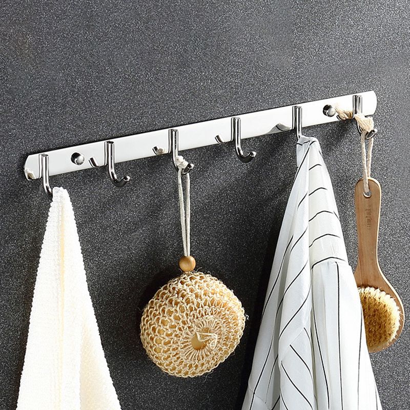 Rynx | Classic Polished Chrome Bathroom Accessory Set Towel Holder/Paper Holder/Robe Hooks Included