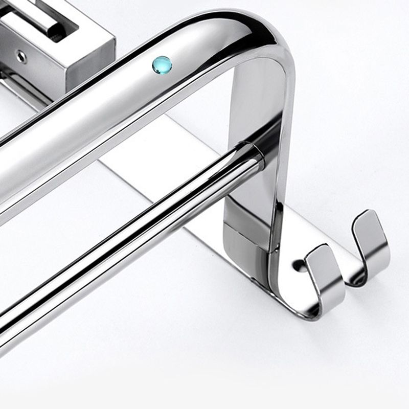 Rynx | Classic Polished Chrome Bathroom Accessory Set Towel Holder/Paper Holder/Robe Hooks Included