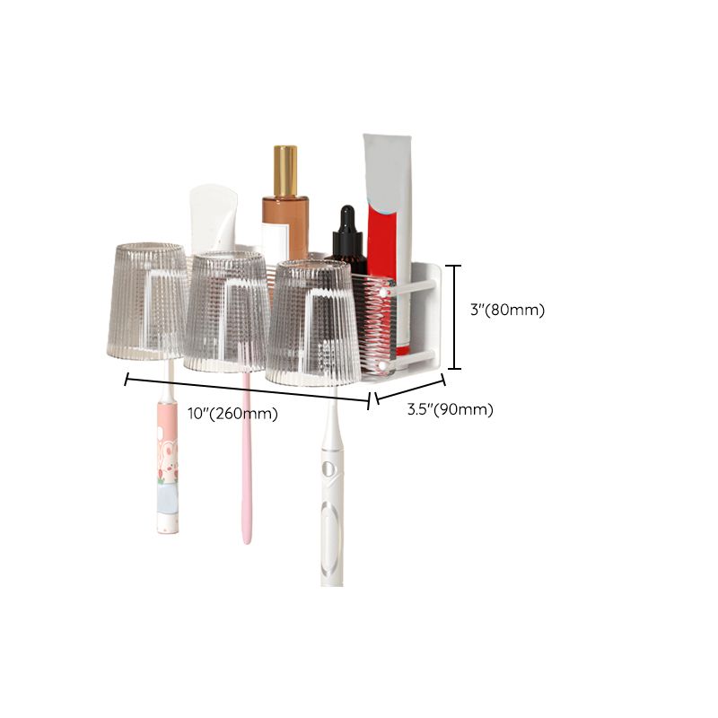 Rynx | White metal and acrylic bathroom accessories as single item or in set with bathroom shelf