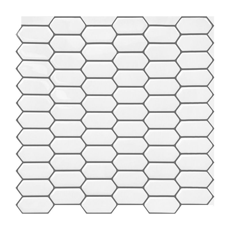 Rynx | Modern Peel & Stick Field Tile PVC Hexagon Mosaic Tile Peel and Stick Back Wall
