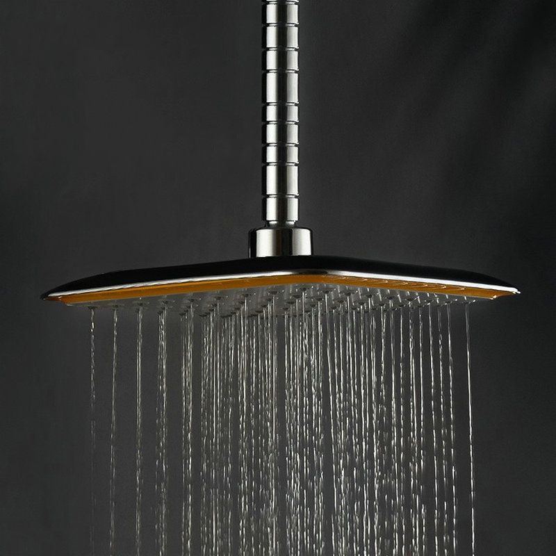 Rynx | Modern Square Showerhead Combo Chrome Rainfall Showerhead