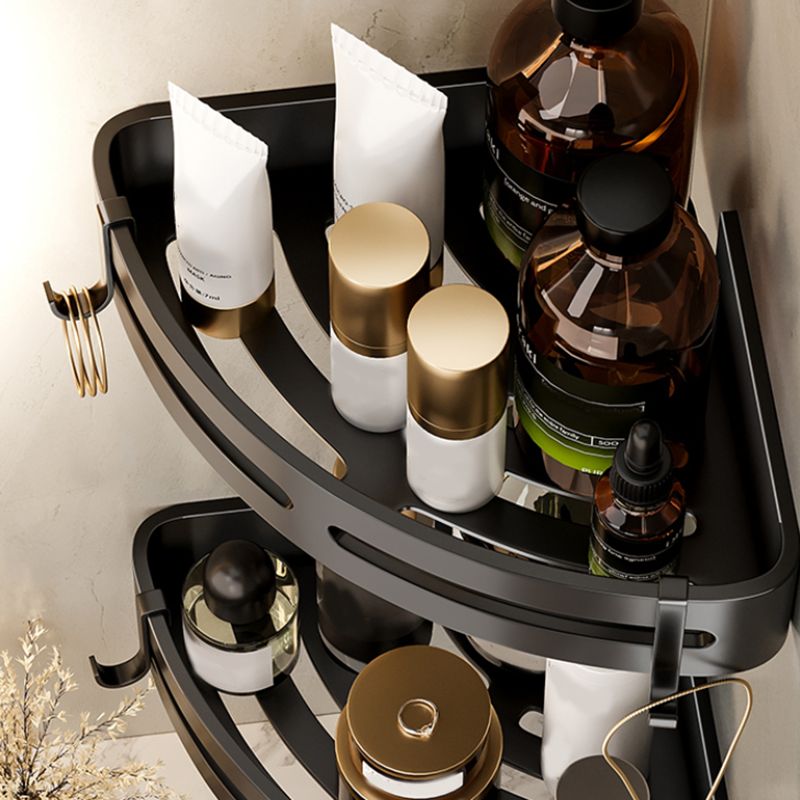 Rynx | Modern Bathroom Accessories Set Black Bath Shelf Bath Accessories Set