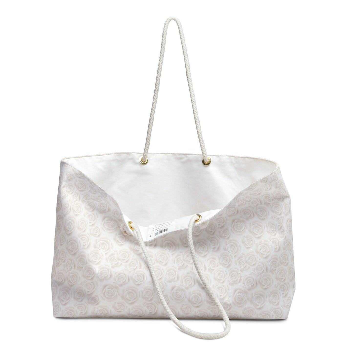 Rynx | Elegant White Roses Weekend Carry Bag - Your Luxury Travel Companion