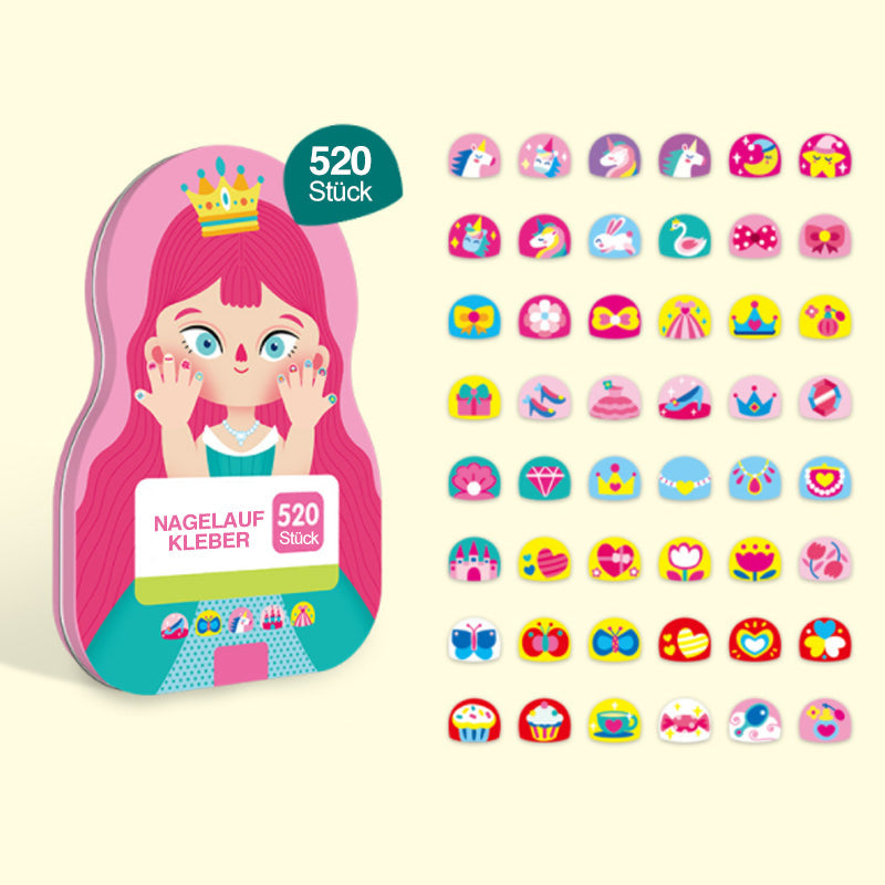 Rynx | Nail Sticker Set for Kids (520 Pieces)