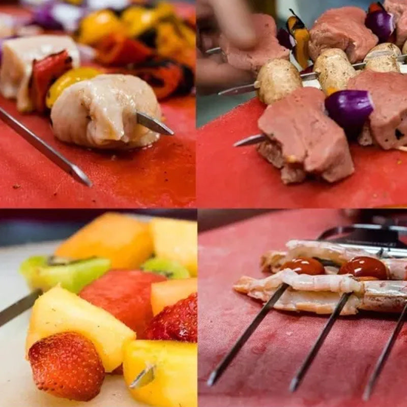 Rynx | 3-Way Grill Skewers, Stainless Steel Skewers For Bbq