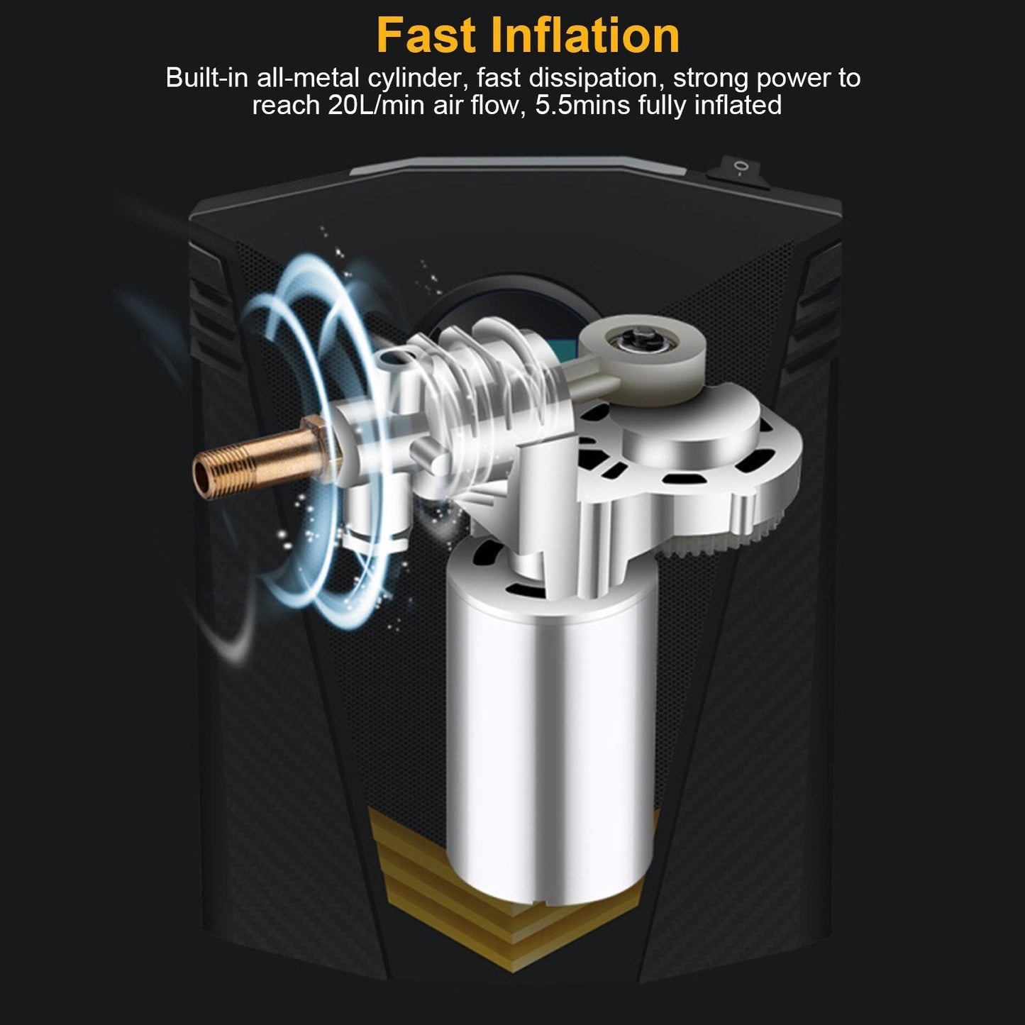 Rynx | 12V DC 100W 150PSI Digital Tire Inflator