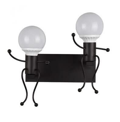 Rynx | Metal Master - Robot Wall Lamp of Wrought Iron
