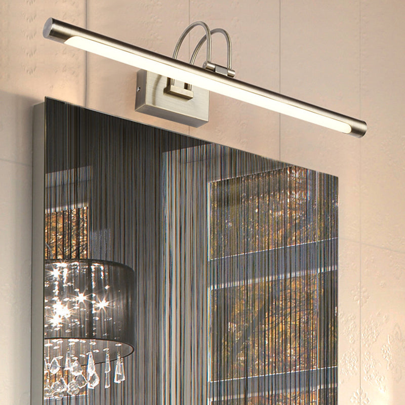 Rynx | Metallic Arch Wall Light Modern Stylish 16.5"/20.5" W LED Nickel-Finish Wall Lamp with Acrylic Shade
