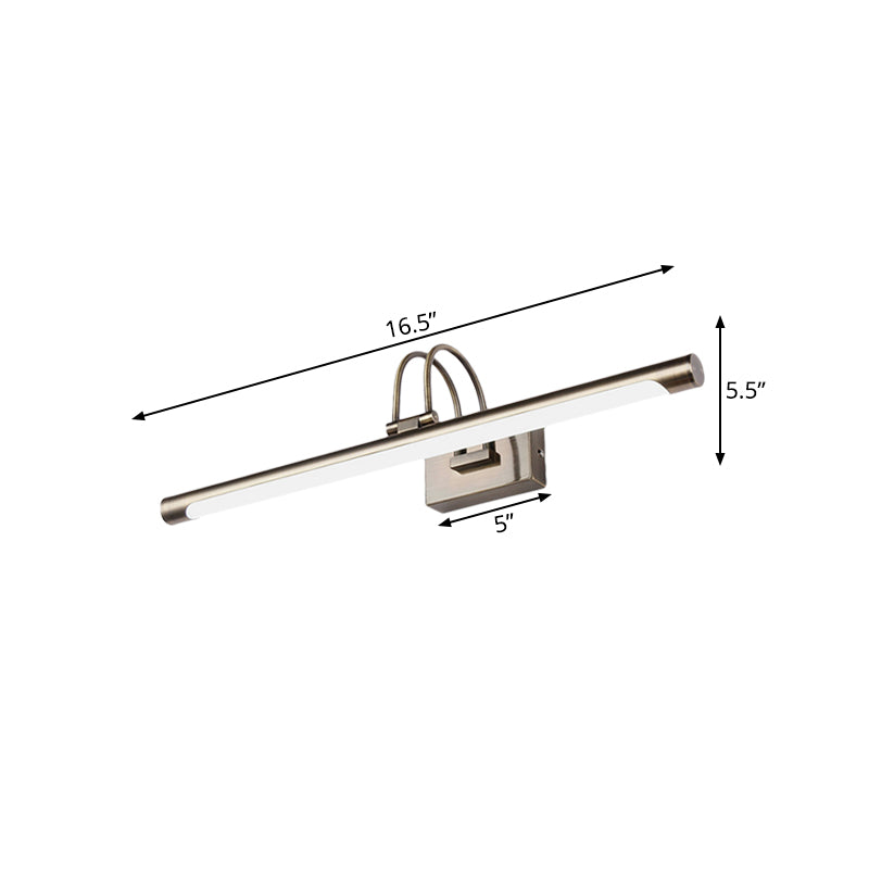 Rynx | Metallic Arch Wall Light Modern Stylish 16.5"/20.5" W LED Nickel-Finish Wall Lamp with Acrylic Shade