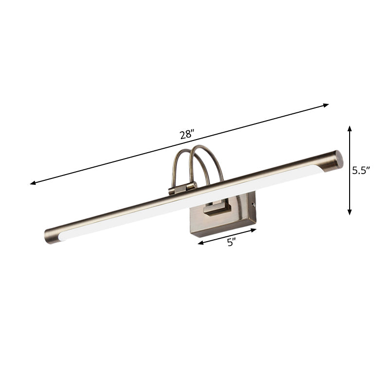 Rynx | Metallic Arch Wall Light Modern Stylish 16.5"/20.5" W LED Nickel-Finish Wall Lamp with Acrylic Shade
